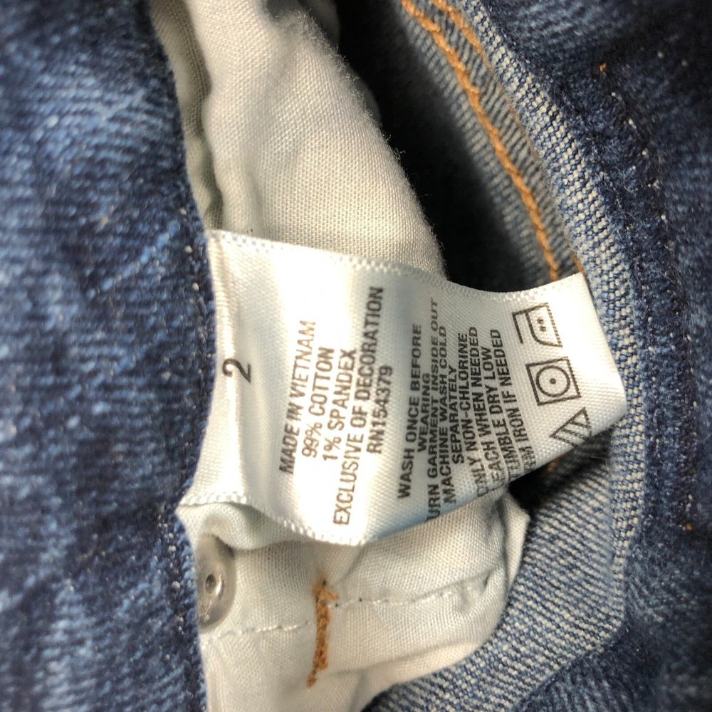 Aero Shorts Women 2 Midi High Rise Curvy Blue Jean Dark Faded Out Ripped Holes - Picture 7 of 8